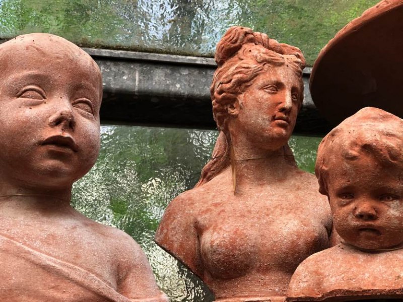 original italienische - Terracotta Büste - Mädchenbüste