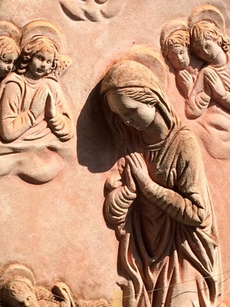 Relief Maria - original italienisches Terracotta - Impruneta -