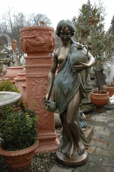 Säule und Pflanztopf Terracotta Impruneta aus Italien